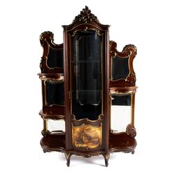 Antique Display cabinet/curio/etagere 19th century w/light