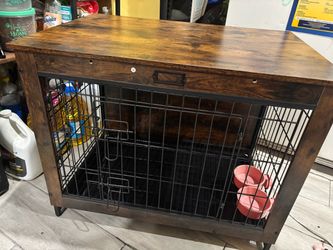 Furniture-Style Wooden Dog Crate