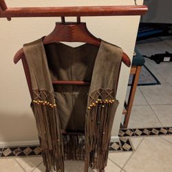 Handmade Leather Vest Worn While I Was In Chicago Cast Of Hair In 1960's.STILL AVAILABLE! Great Condition! ACTIVE 