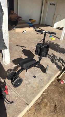 Black Knee Scooter with Storage