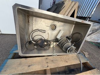 Stainless-steel sink, faucet and garbage disposal