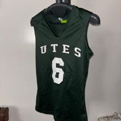 Dark Green Sleeveless Athletic Jersey (Size S)
