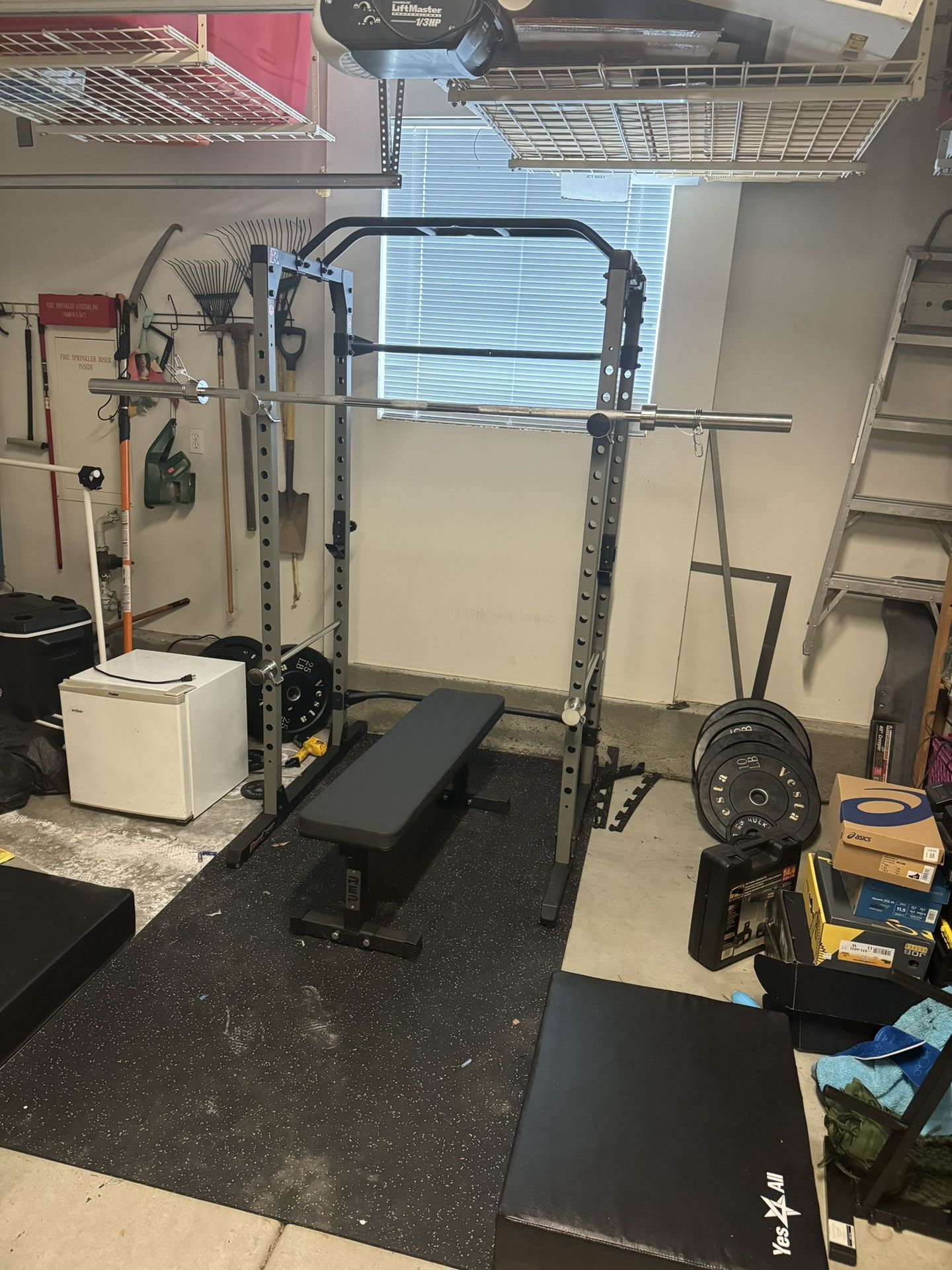 Squat Rack And Weights Home Gym