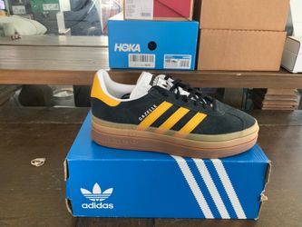 Adidas Gazelle Bold Black Yellow Platform Sneakers Women’s 9.5