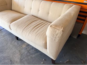 Gray 86” love seat sofa couch
