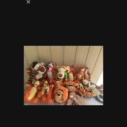 Lot Of Tigger Winnie The Pooh Plushy Collection Some Vintage All Sizes Make Offer 