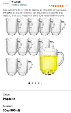 12 plastics jars 32 oz