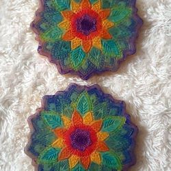 Epoxy Resin Mandala Coasters