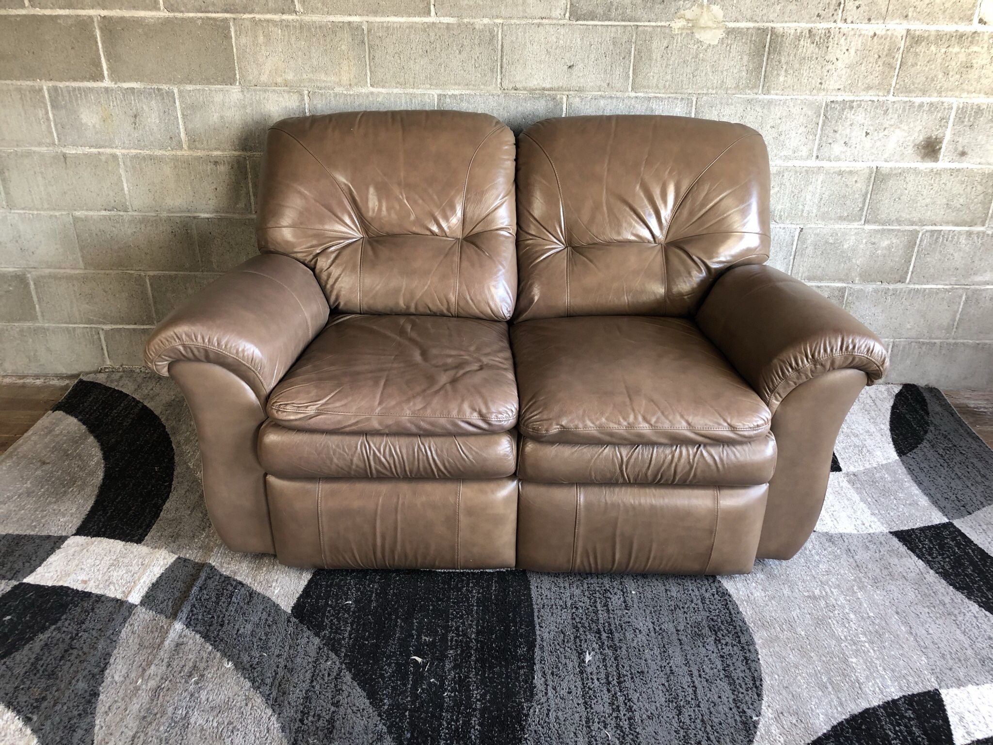 Leather Reclining Loveseat “WE DELIVER”