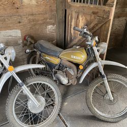 1974 100cc Yamaha Enduro Motorcycle 