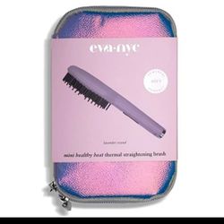 Eva NYC Mini Healthy Heat Thermal Straightening Brush, Lavender