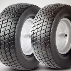 2 Pack AR-PRO 16 x 6.50-8 Flat Free Silver