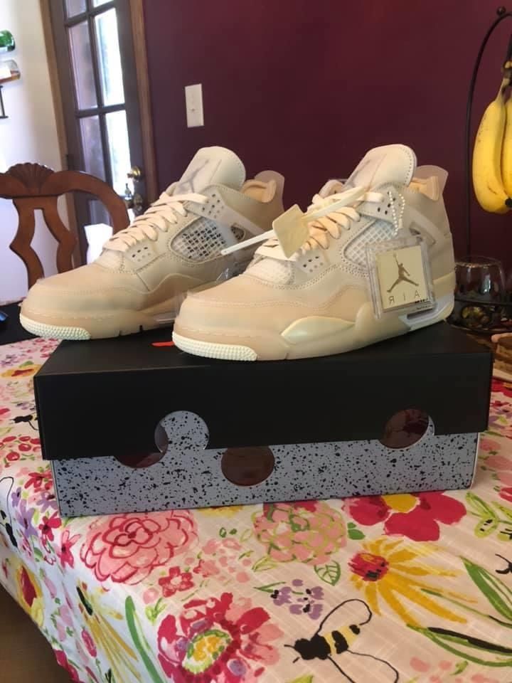 Jordan’s 4s Sail off white