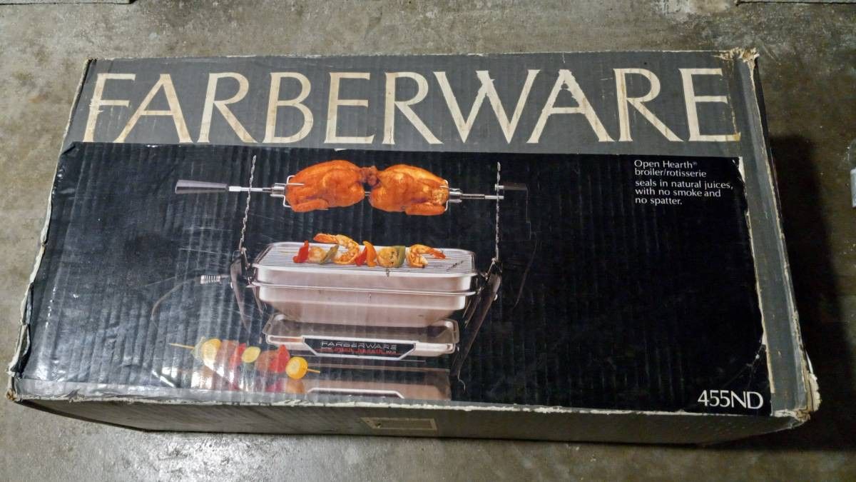 Vintage New Farberware 455ND Open Hearth Electric Broiler - Main Image
