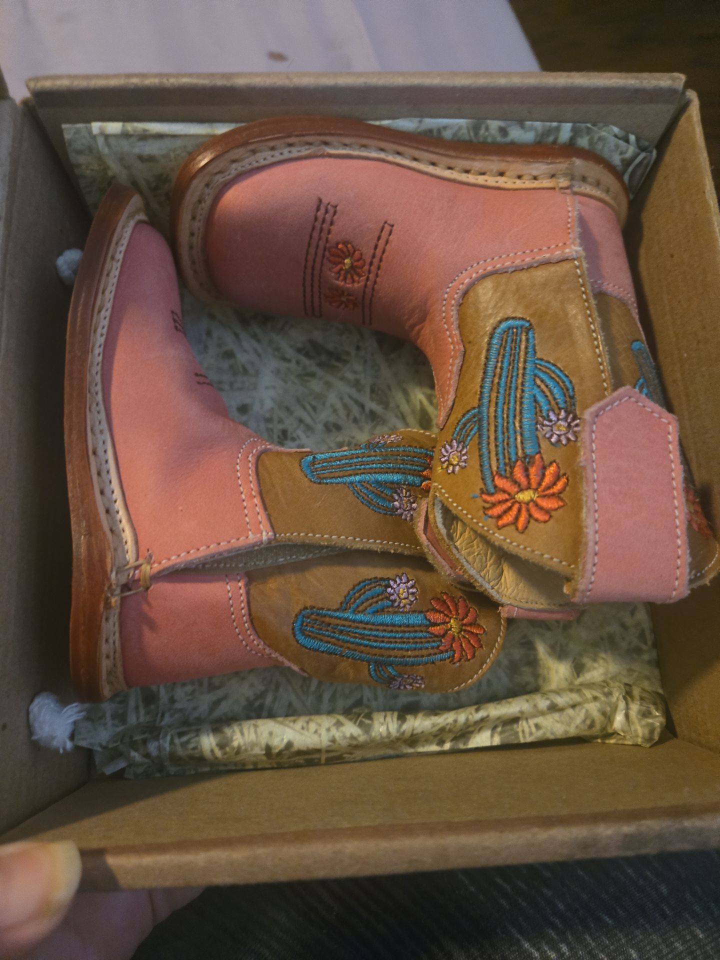 INFANTS COWBABIES TAN ALL LEATHER BOOT