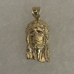 10k Real Gold Jesus Pendant Charm