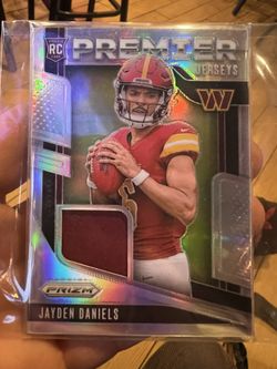 Jayden Daniels NFL Prizm Silver Premier Jerseys Rookie