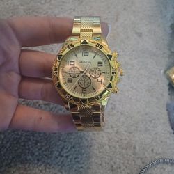 Geneva Watch Gold - Brand New Still In Package - $20 