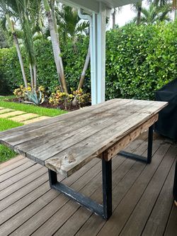 Outdoor Table –Rustic Wood  **Pickup Only**