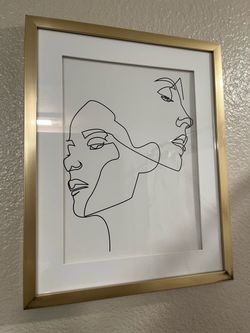 Framed Abstract Line Art Print