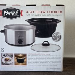 PARINI COOKWARE 4-QT QUART SLOW COOKER Brand New Sealed In Box