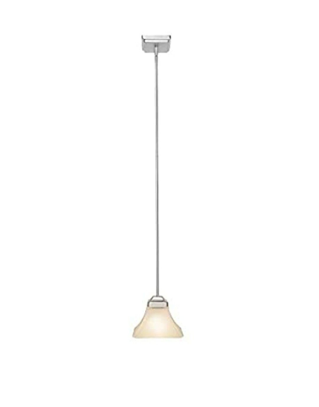 Single bulb brushed nickel hanging pendant light