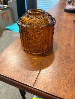 Fairy Lamp Shade Indian Glass Amber Cut Glass Fairy Lamp Shade