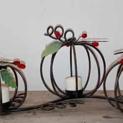 Wrought Iron Pumpkin Candle holder