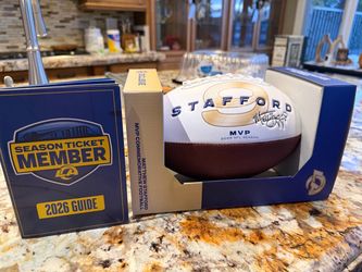 Matthew Stafford MVP Commemorative Football Season Ticket Holder Collectable