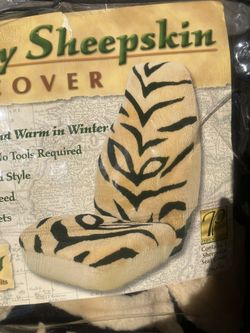 Real Shearling Car Van SUV Seat Covers Set Of 2. Brand New