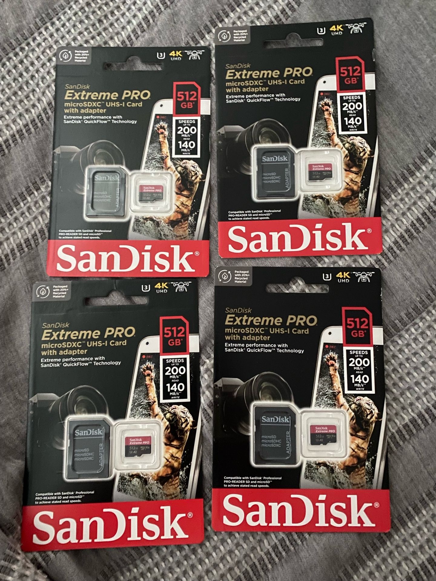 SanDisk Extreme Pro MicroSDXC with Adapter (512gb, 200MB/s read
