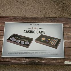 Buxton Tabletop Casino Game Blackjack Roulette *NEW