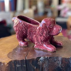 Vintage 1940s Red Cockerspaniel Planter 