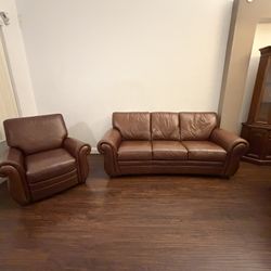 Leather Couch & Recliner