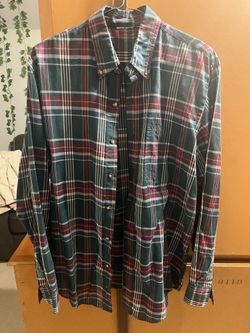 Plaid Button-Down Long Sleeve Shirt