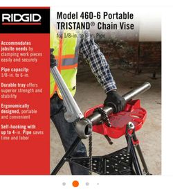 RIDGID Model 460-6 Portable Tristand Chain Vise