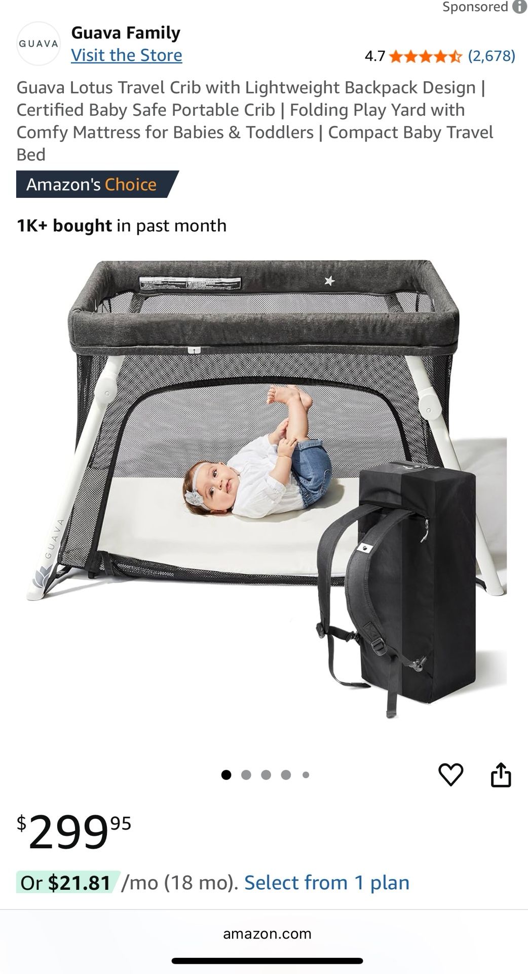 Guava Lotus Travel Crib