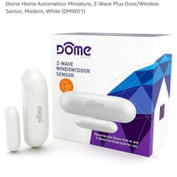 Dome Home Automation Miniature, Z-Wave Plus Door/Window Sensor, Modern, White (DMWD1)