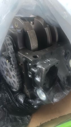 Engine Block with Cylinder Head Components