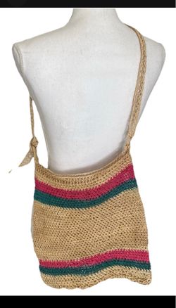 Maguey Bag Woven Natural Agave Fibers Adjustable Strap Crossbody Will Stretch