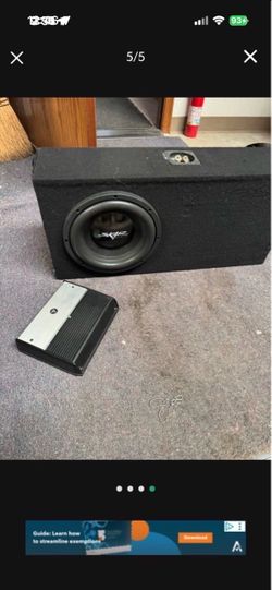 Jl Audio 600 mono amp / 10” Skar sub with box