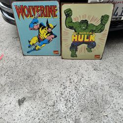 Wolverine And Hulk Metal Sign 