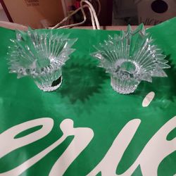 Mikasa crystal candlestick holders $8