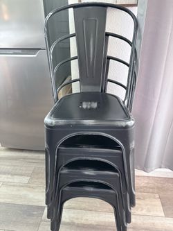 Metal chairs set of 4
