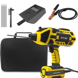 Welding Machine Handheld, Portable ARC Welder Hand Held Welder Machine, for 3/32"-1/8" Stick Welder,BTOBI 110V, IGBT Inverter with Welding Tool Set an