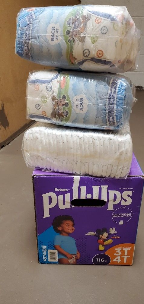 3-4T diapers Huggies pull-ups