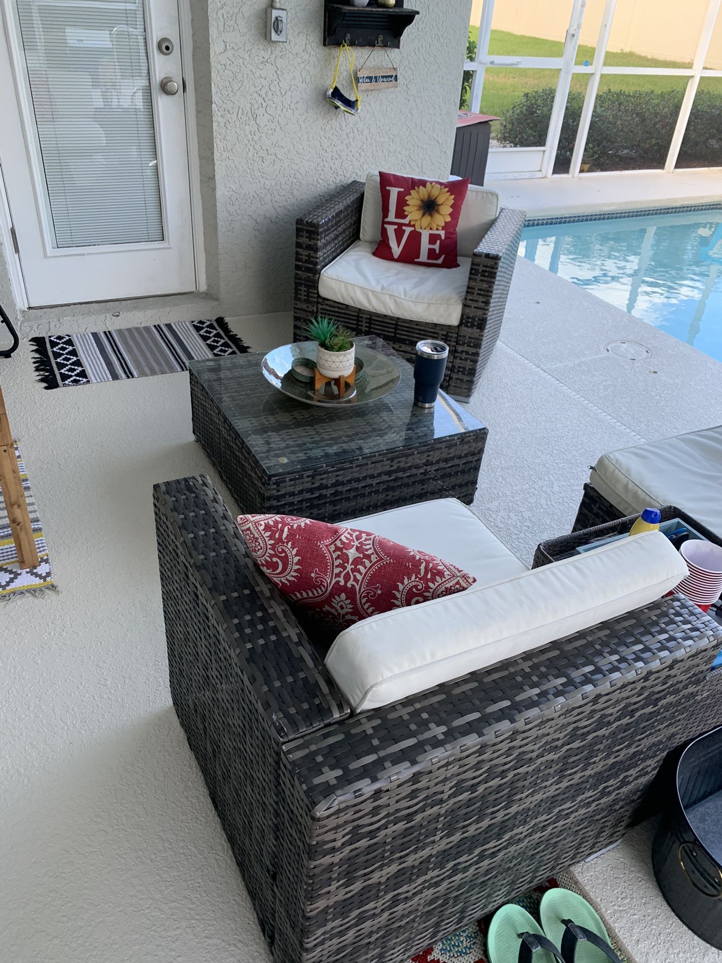 3 piece outdoor patio set