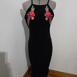 Women's Black Velvet Dress