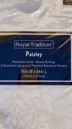Curtain Set Paisley 76x84