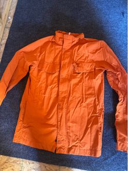 Nike Sportswear Utility Field Jacket Orange Men’s Small Full Zip Snap Front